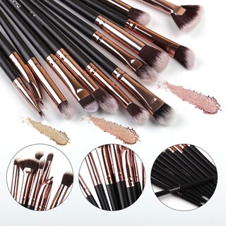 Foto 3 | Set De Brochas De Maquillaje Daubigny, 12 Unidades, Sombra De Ojos Con Bolsa, Color Negro - Venta Internacional.