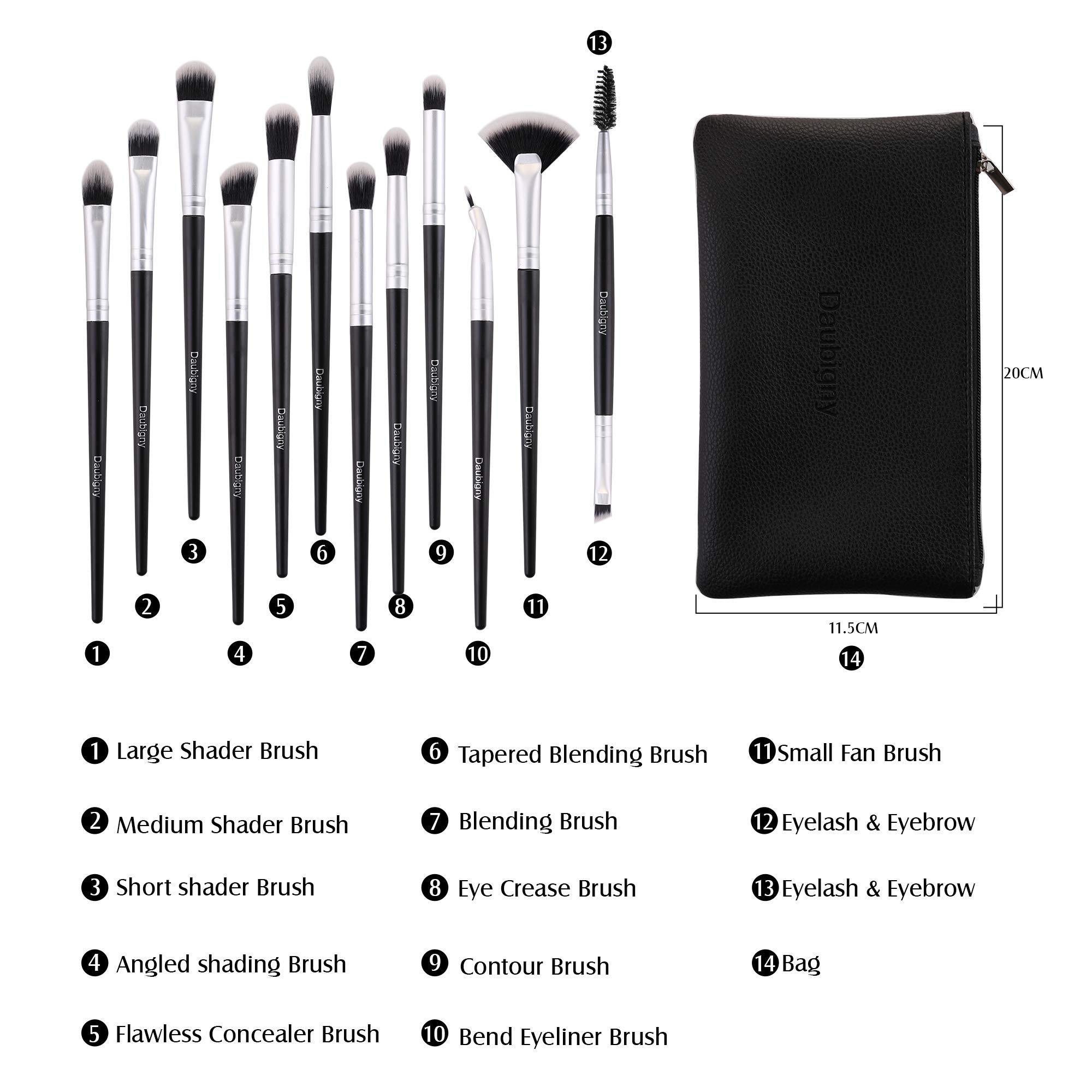 Foto 3 pulgar | Brochas para Maquillaje Daubigny 12 Piezas-Venta Internacional
