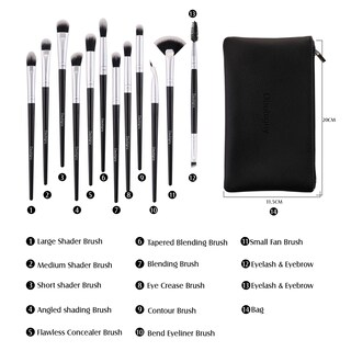 Foto 2 | Brochas para Maquillaje Daubigny 12 Piezas-Venta Internacional
