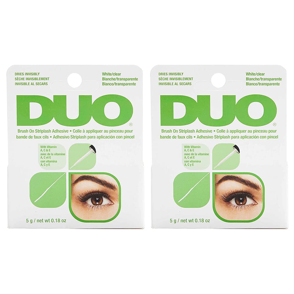 Cinta Adhesiva Para Pestañas Duo Con Brocha Con Vitaminas A, C Y E, Paquete De 2 Ml, 5 Ml - Venta Internacional. $465