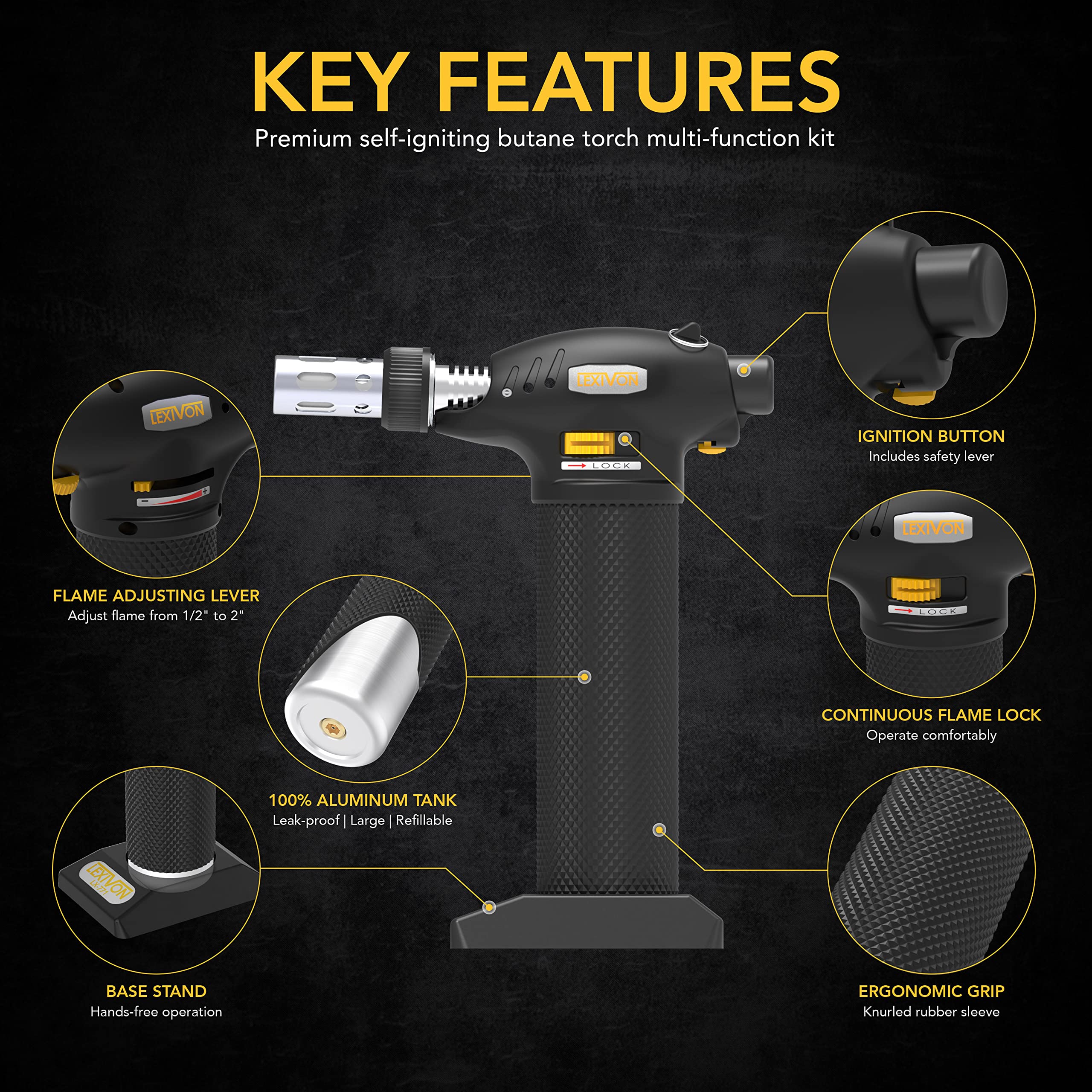 Foto 2 | Kit Multifunción de Antorcha de Butano Lexivon Premium - Venta Internacional