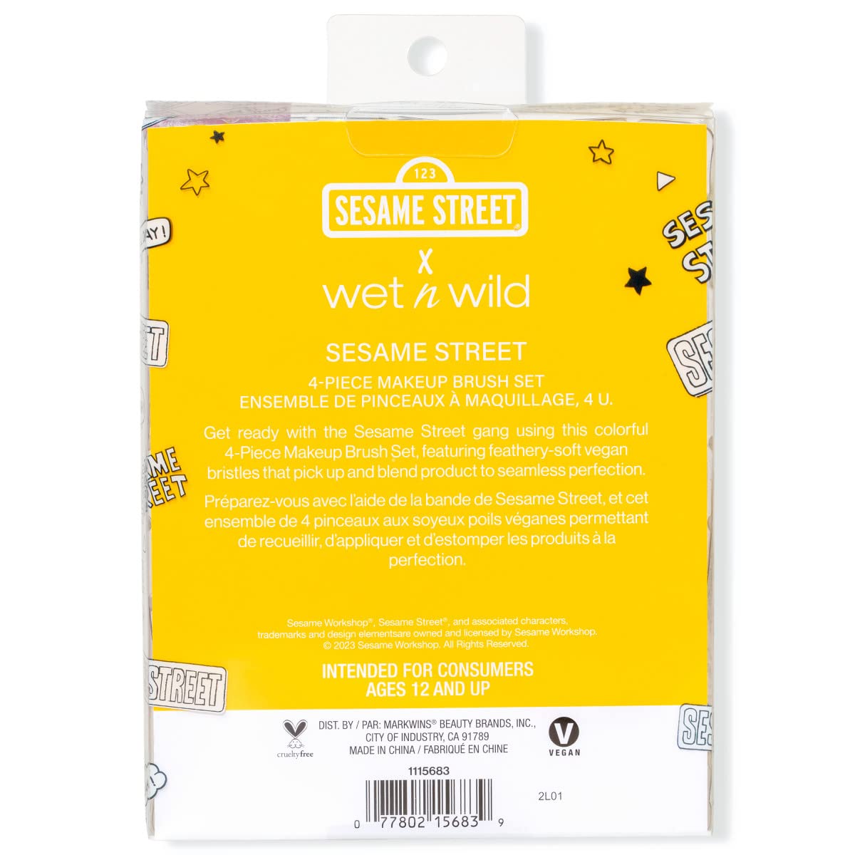 Foto 4 pulgar | Set De Brochas De Maquillaje Wet N Wild Sesame Street, 4 Piezas - Venta Internacional.