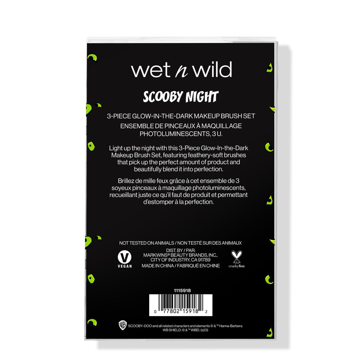 Foto 6 pulgar | Set De Brochas De Maquillaje Wet N Wild Scooby Doo Scooby Night, 3 Piezas - Venta Internacional.