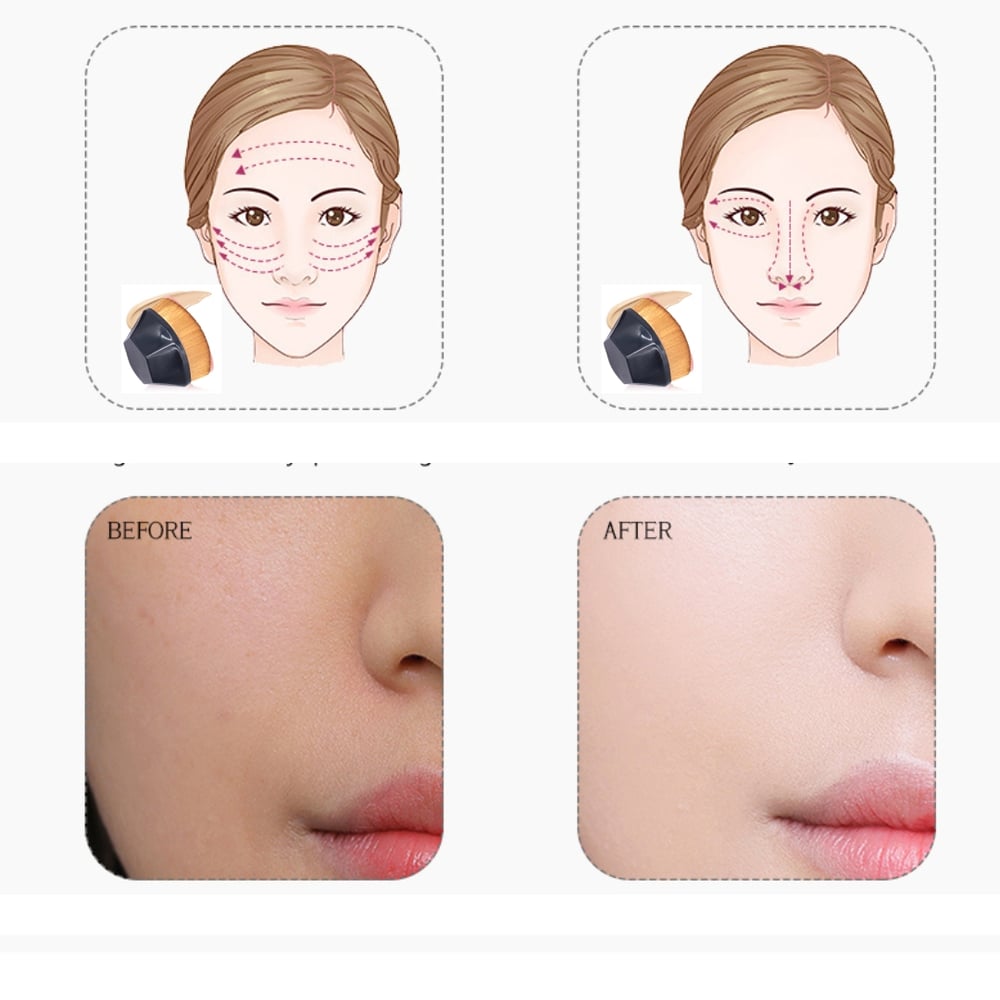 Foto 3 pulgar | Brocha Para Base De Maquillaje Magic Con Funda Negra De Alta Densidad - Venta Internacional.