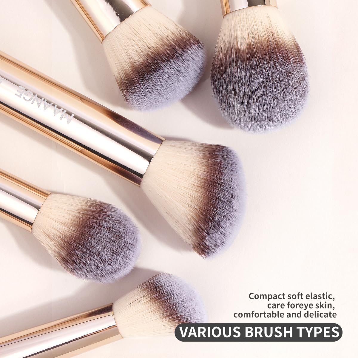 Foto 5 | Set De Brochas De Maquillaje Maange Foundation, 20 Unidades, Con Bolsa Dorada - Venta Internacional.