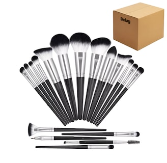 Foto 1 | Set De Brochas Maquillaje Profesional 18 Piezas, Color Negro + Plata Belug