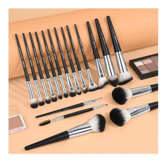 Foto 4 | Set De Brochas Maquillaje Profesional 18 Piezas, Color Negro + Plata Belug