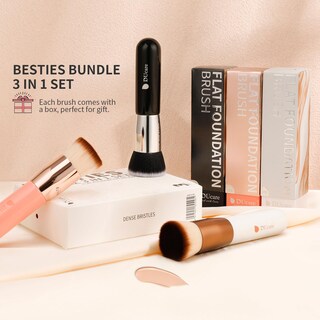 Foto 2 | Set De Brochas De Maquillaje Ducare Foundation Flat Top Kabuki, 3 Unidades - Venta Internacional.