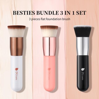 Foto 4 | Set De Brochas De Maquillaje Ducare Foundation Flat Top Kabuki, 3 Unidades - Venta Internacional.