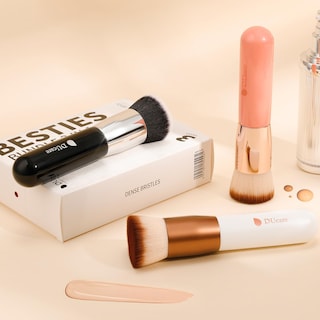 Foto 6 | Set De Brochas De Maquillaje Ducare Foundation Flat Top Kabuki, 3 Unidades - Venta Internacional.