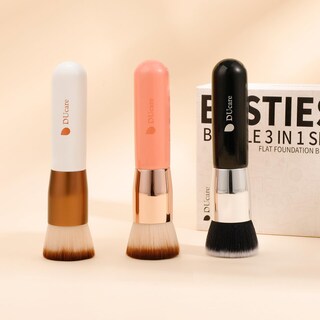 Foto 7 | Set De Brochas De Maquillaje Ducare Foundation Flat Top Kabuki, 3 Unidades - Venta Internacional.