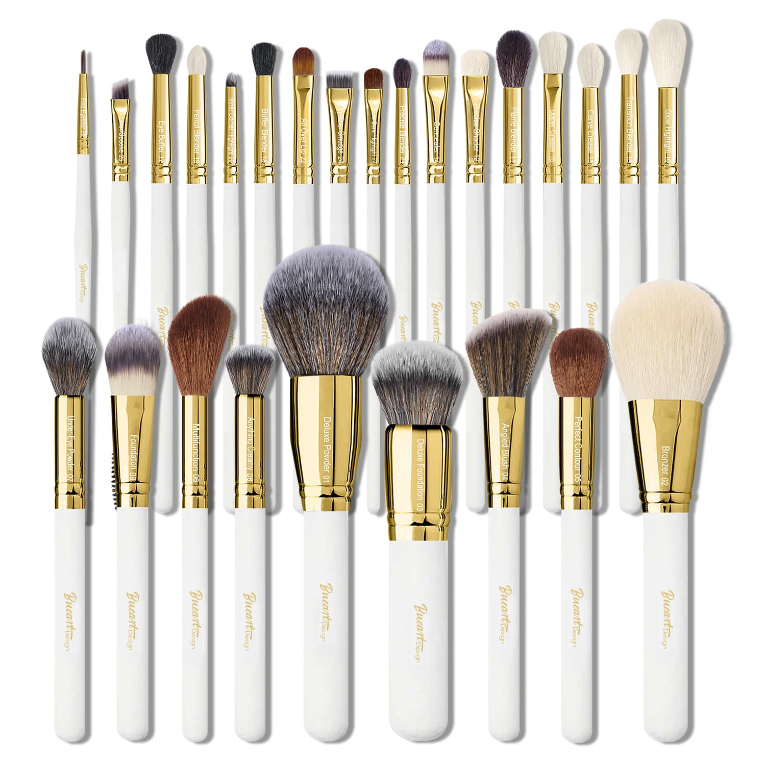 Set De Brochas De Maquillaje Bueart Design Premium Con Pelo De Cabra, 26 Unidades - Venta Internacional. $1,285