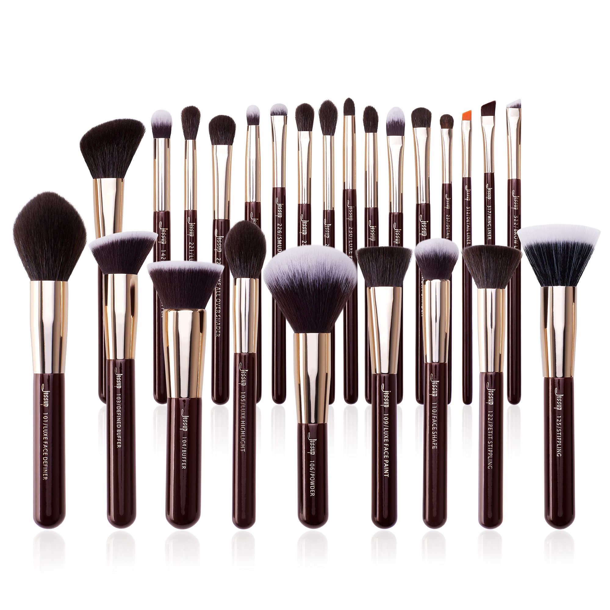 Juego De Brochas De Maquillaje Jessup T280 Professional, 25 Piezas, Con Funda - Venta Internacional. $1,190
