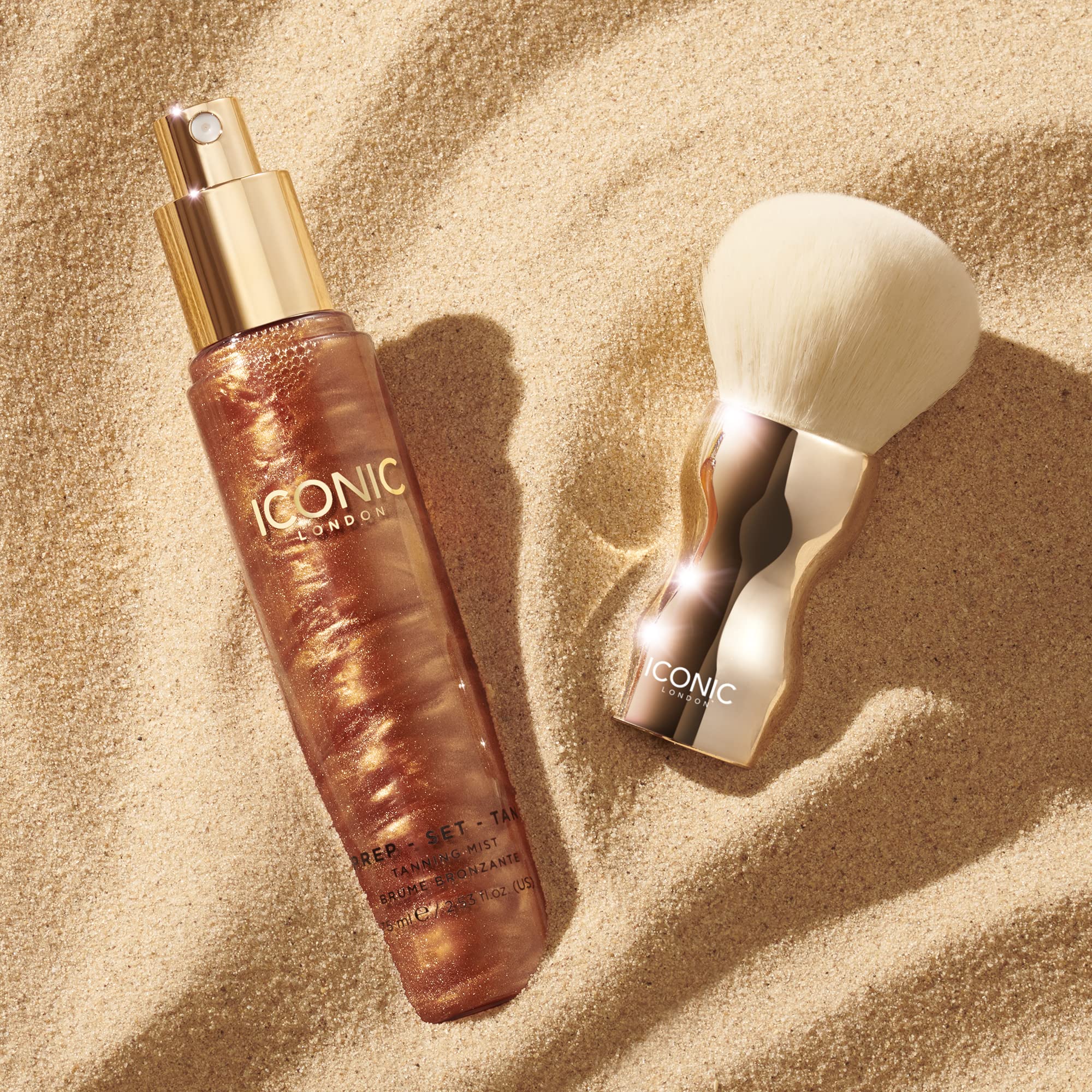 Foto 2 | Brocha De Maquillaje Iconic London Tan & Buff Brush Para Rostro Y Cuerpo - Venta Internacional.