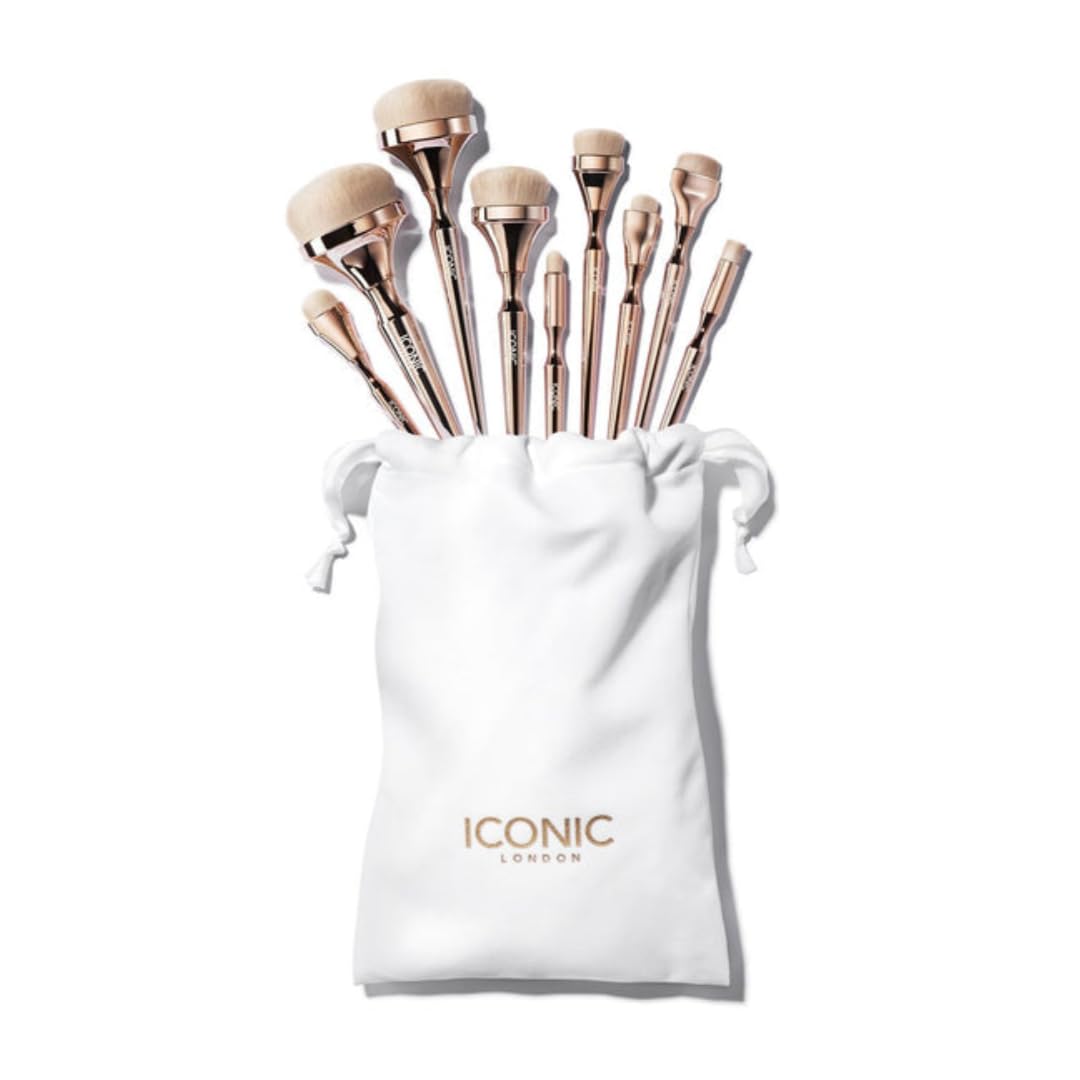 Foto 2 pulgar | Set De Brochas De Maquillaje Iconic London Luxury Blend Buff Polish - Venta Internacional.