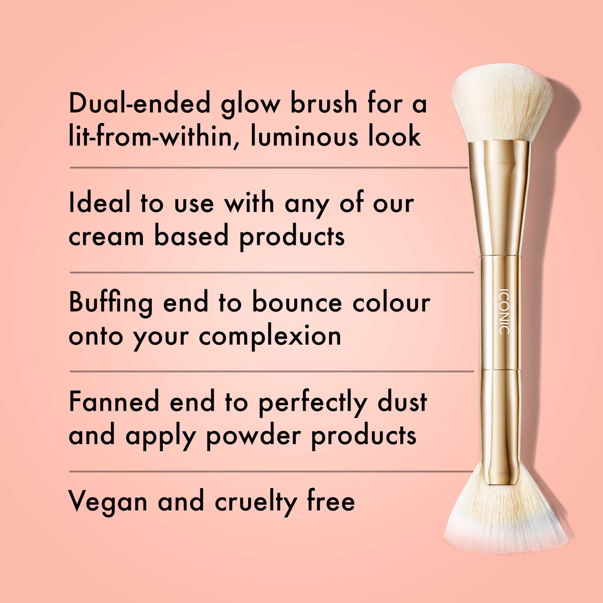 Foto 3 pulgar | Brocha De Maquillaje Iconic London Cheek Glow Duo Brush Vegan - Venta Internacional.