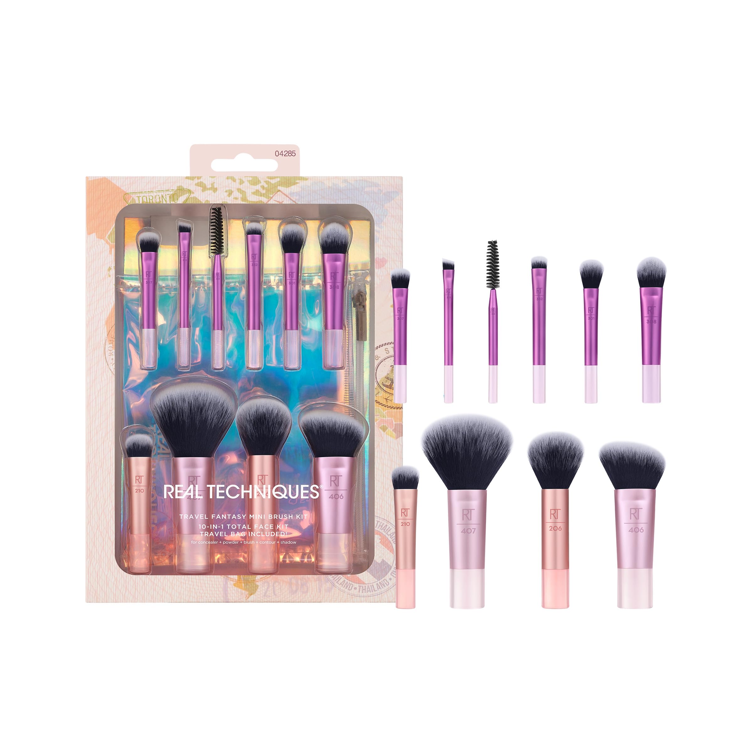 Foto 1 | Set De Brochas De Maquillaje Real Techniques Travel Fantasy, 11 Piezas - Venta Internacional.
