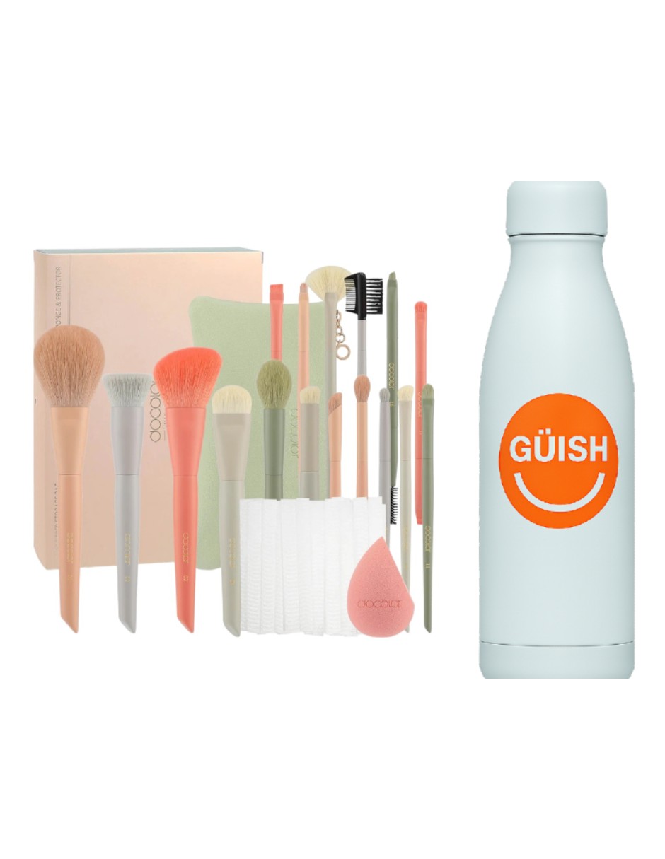 Foto 2 pulgar | Set De Brochas Docolor 17 Piezas + Gratis Termo Güish De Regalo