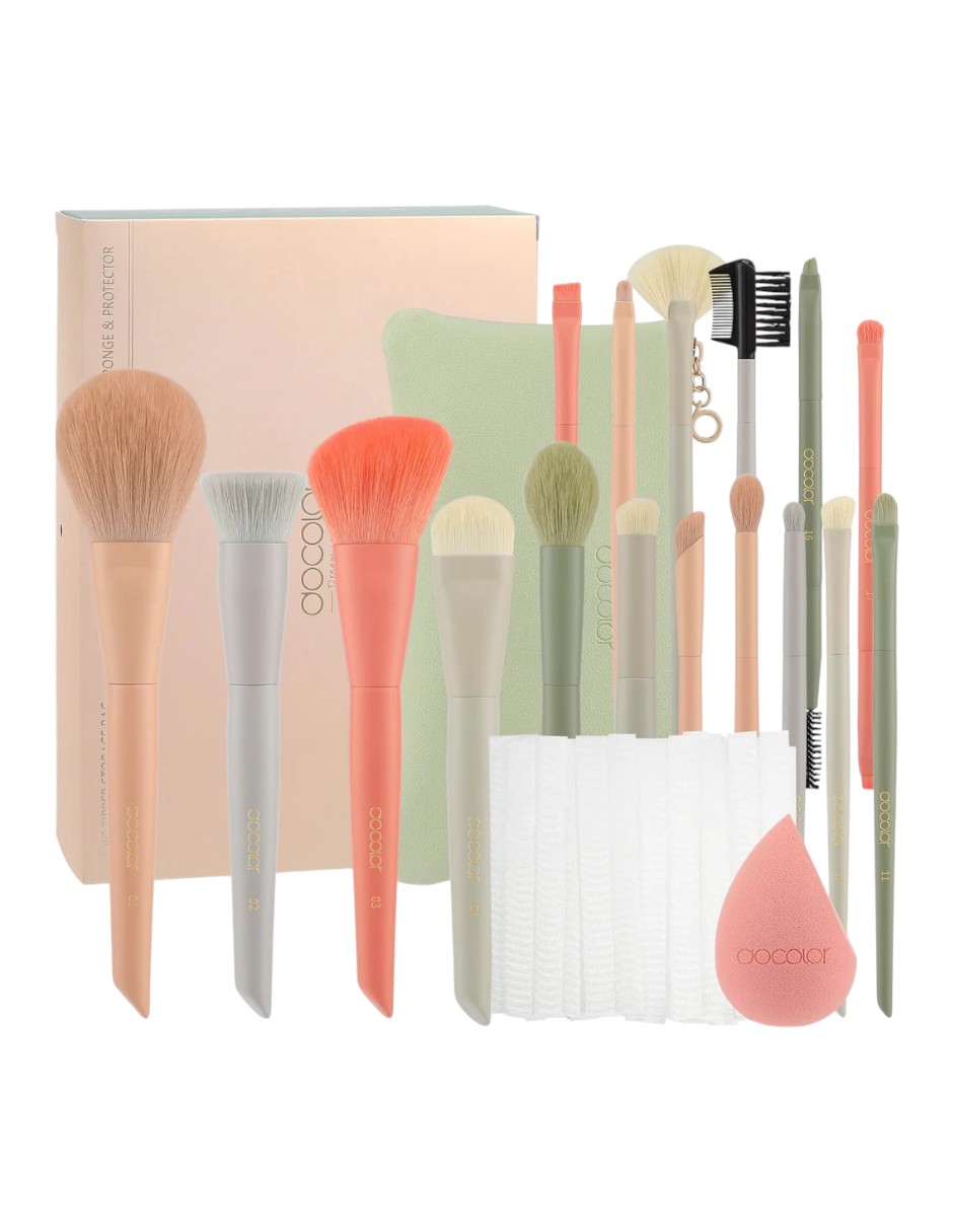 Foto 3 pulgar | Set De Brochas Docolor 17 Piezas + Gratis Termo Güish De Regalo