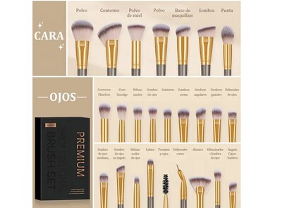 Foto 5 | Set Xtellar 25 Brochas De Maquillaje Profesionales Alta Calidad