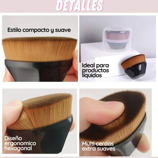 Foto 2 | Brocha Xtellar Plana De Maquillaje Para Base Corrector Polvo
