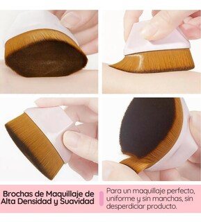 Foto 3 | Brocha Xtellar Plana De Maquillaje Para Base Corrector Polvo
