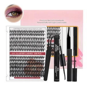 Foto 1 | Kit Profesional 4 en 1 de Extensiones de Pestañas con 320 Piezas y Adhesivo Premium