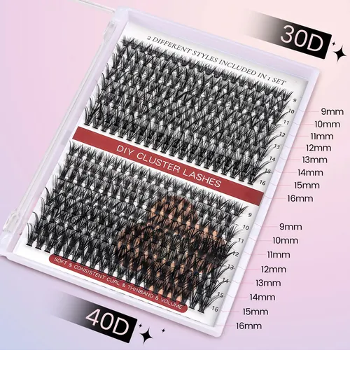Foto 3 | Kit Profesional 4 en 1 de Extensiones de Pestañas con 320 Piezas y Adhesivo Premium