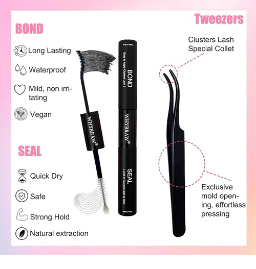 Foto 5 pulgar | Kit Profesional 4 en 1 de Extensiones de Pestañas con 320 Piezas y Adhesivo Premium