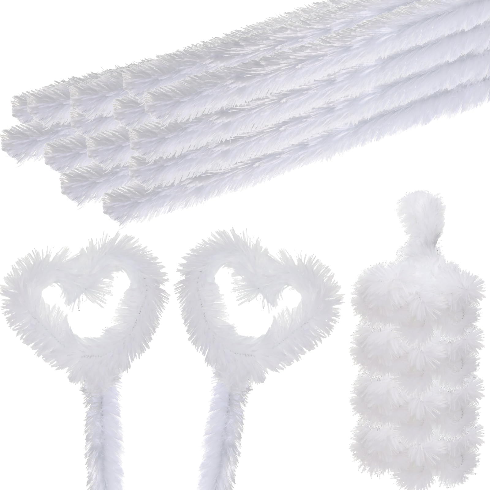 Foto 1 | Limpiapipas Hotop White 30 Mm Jumbo Chunky Chenille 60 Unidades - Venta Internacional.