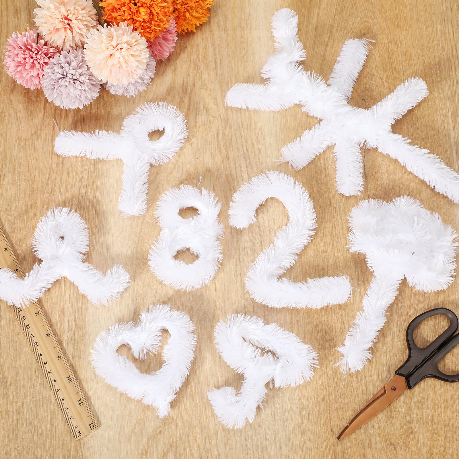 Foto 5 | Limpiapipas Hotop White 30 Mm Jumbo Chunky Chenille 60 Unidades - Venta Internacional.