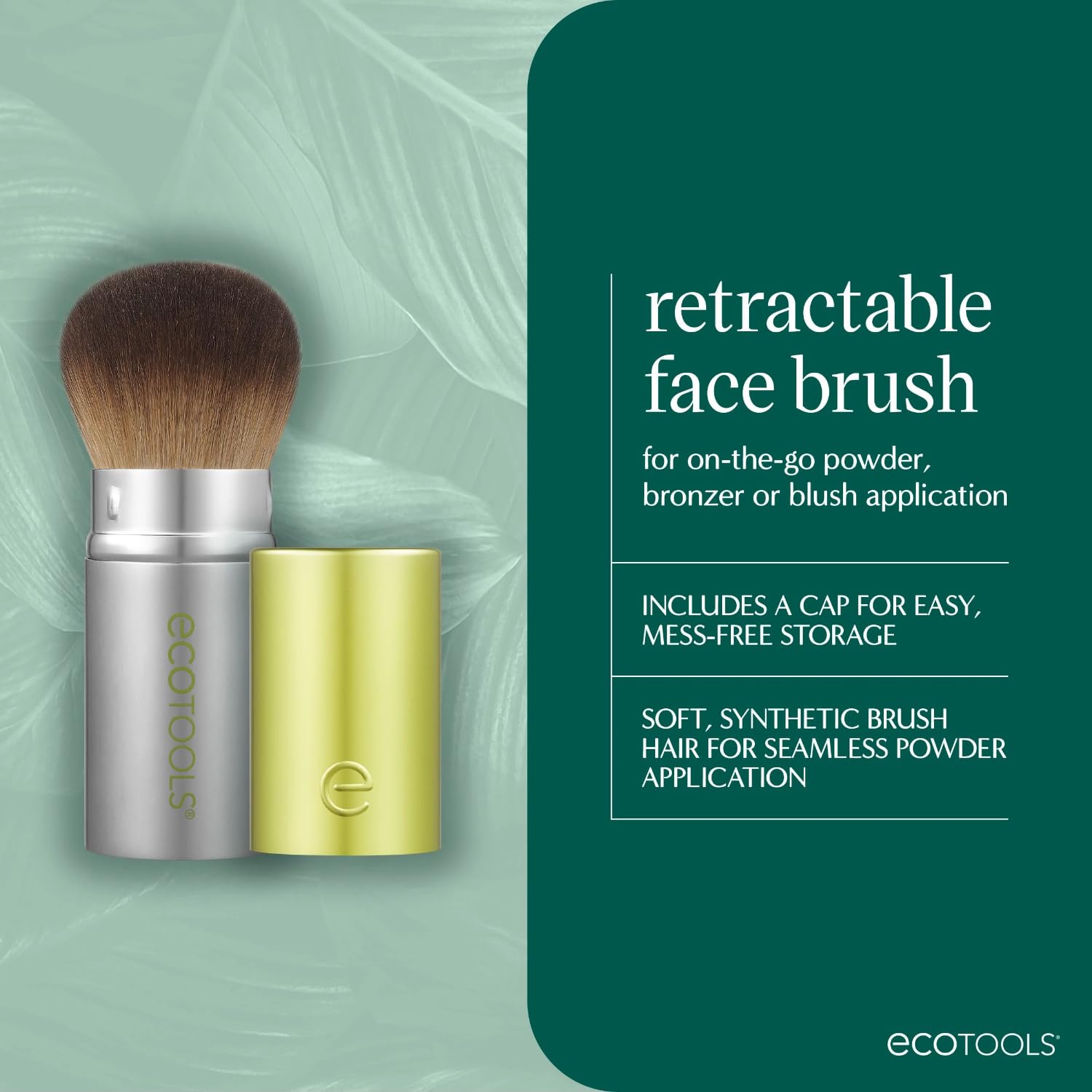 Foto 4 pulgar | Brocha De Maquillaje Ecotools Retráctil Kabuki Face, 1 Unidad - Venta Internacional.