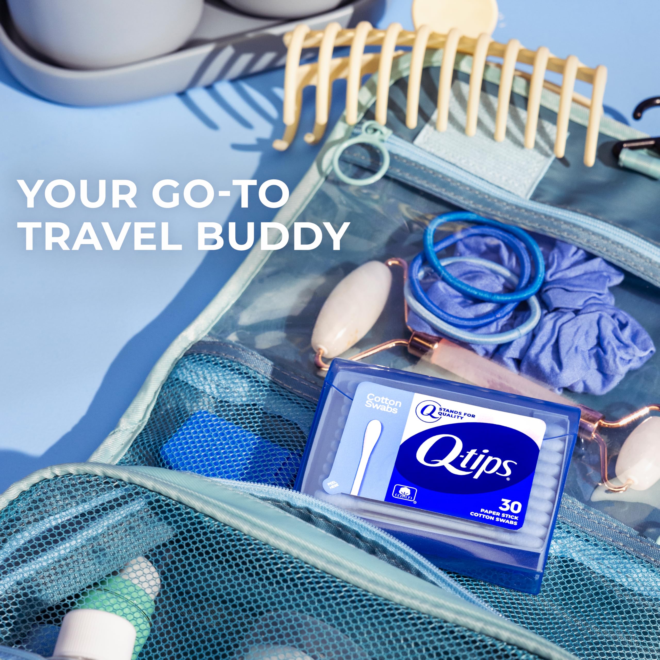 Foto 4 pulgar | Paquete De Viaje Con Bastoncillos De Algodón, 30 Unidades, 1 Paquete De 1, Color Azul - Venta Internacional.