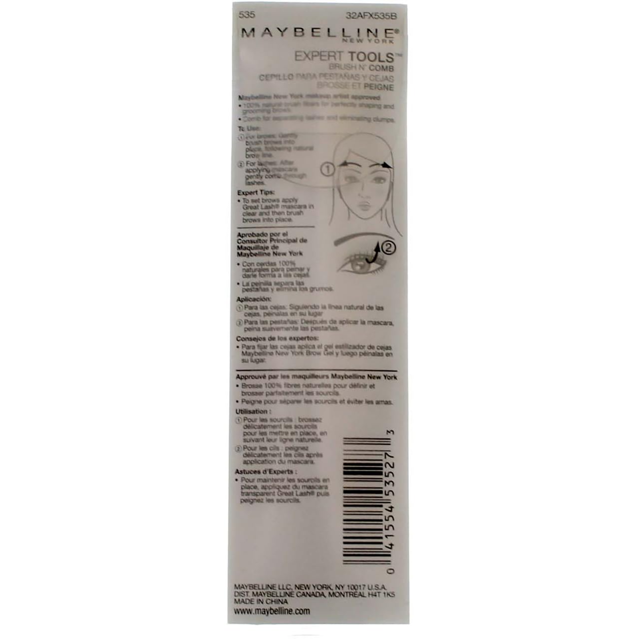 Foto 2 | Set De Brochas Y Peines De Maquillaje Maybelline New York Expert Tools - Venta Internacional.