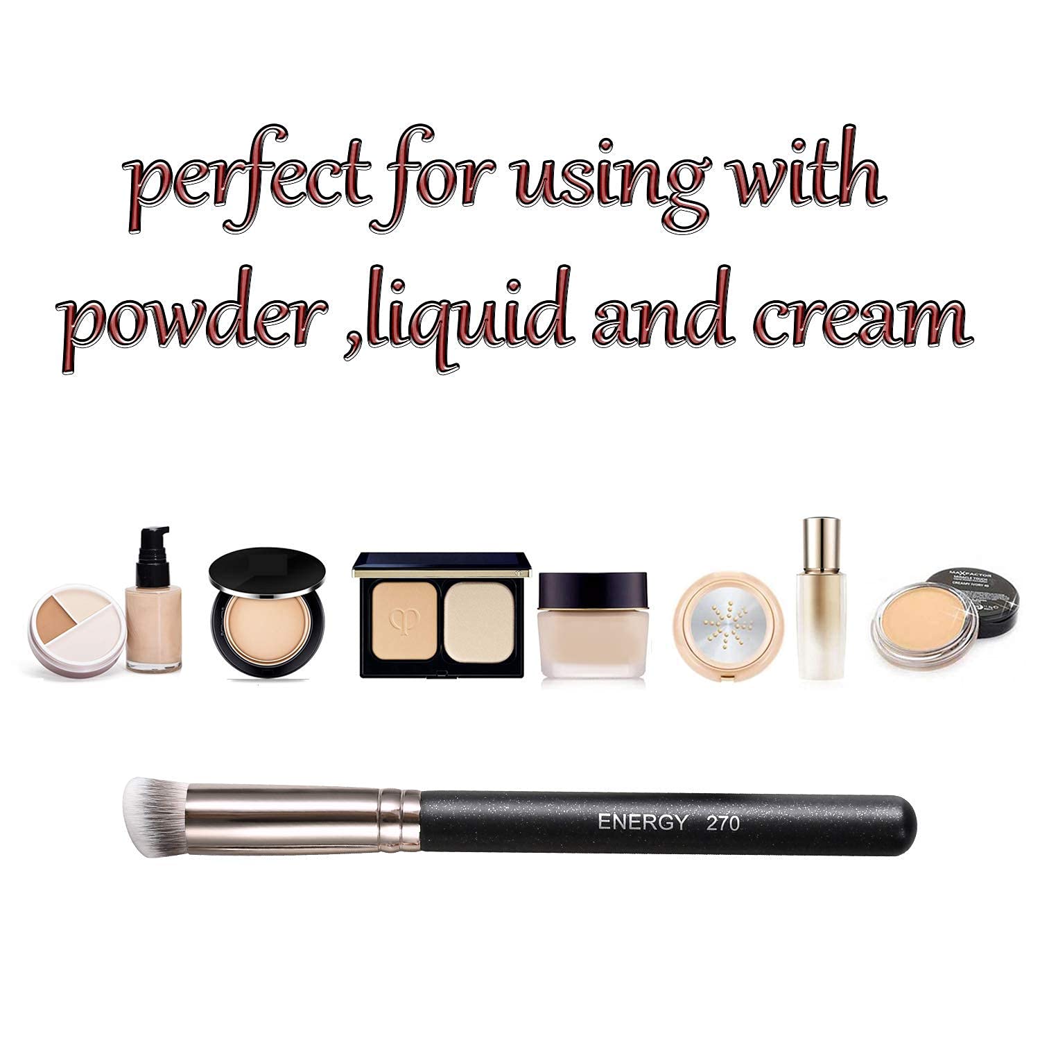 Foto 4 | Corrector Para Debajo De Los Ojos Brush Energy, Minisuperficie Plana, Kabuki 270 - Venta Internacional.