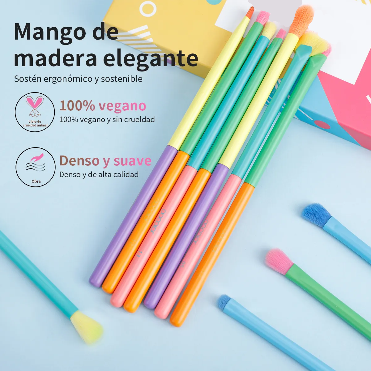 Foto 4 pulgar | Brochas Para Ojos Colores 16pz Lab.g Multicolor