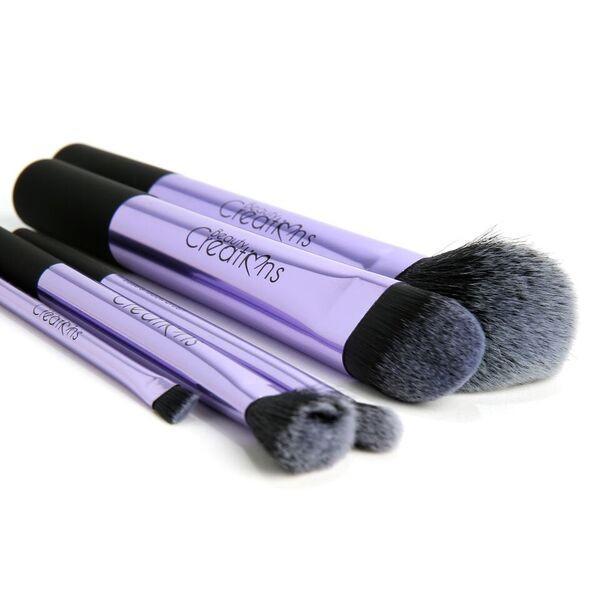 Foto 4 pulgar | Set De 5 Brochas De Maquillaje Morado Beauty Creations