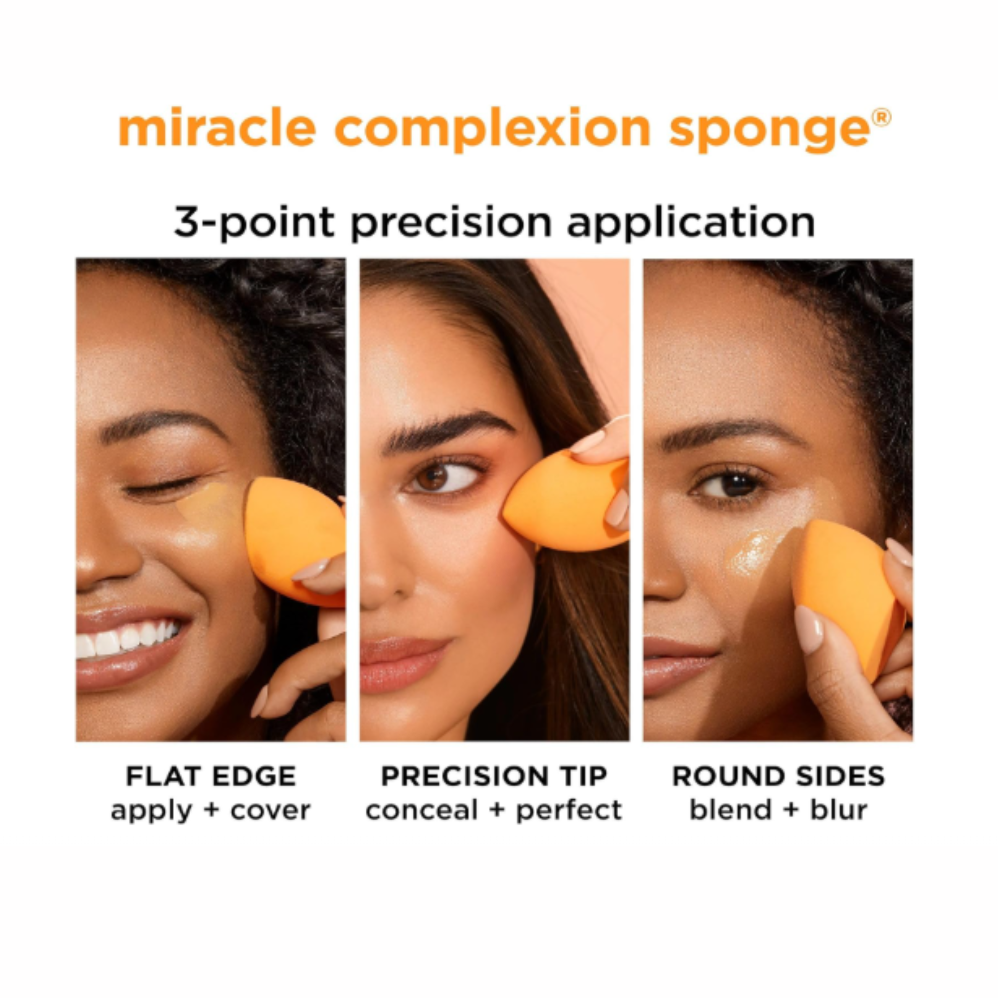 Foto 3 pulgar | Real Techniques, Paquete De 2 Esponjas Miracle Complexion, Esponja De Maquillaje Multifuncional 3 En 1, Tecnología
