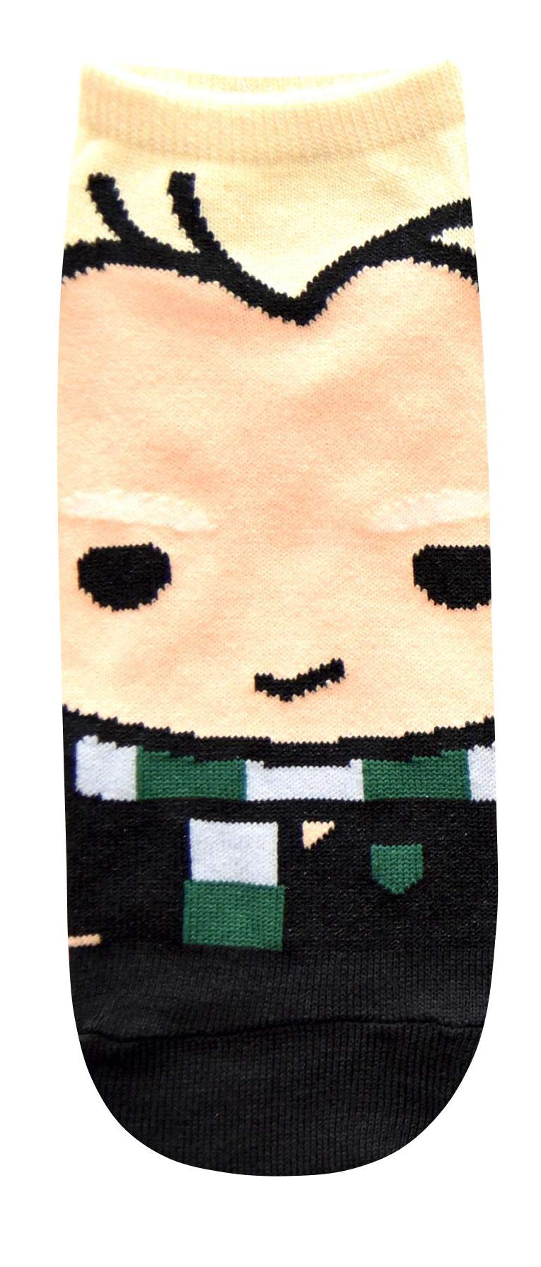 Foto 2 | Pack De 5 Calcetines Tobilleros Con Diseño Artístico De Harry Potter, Bonito Personaje De Chibi - Venta Internacional.