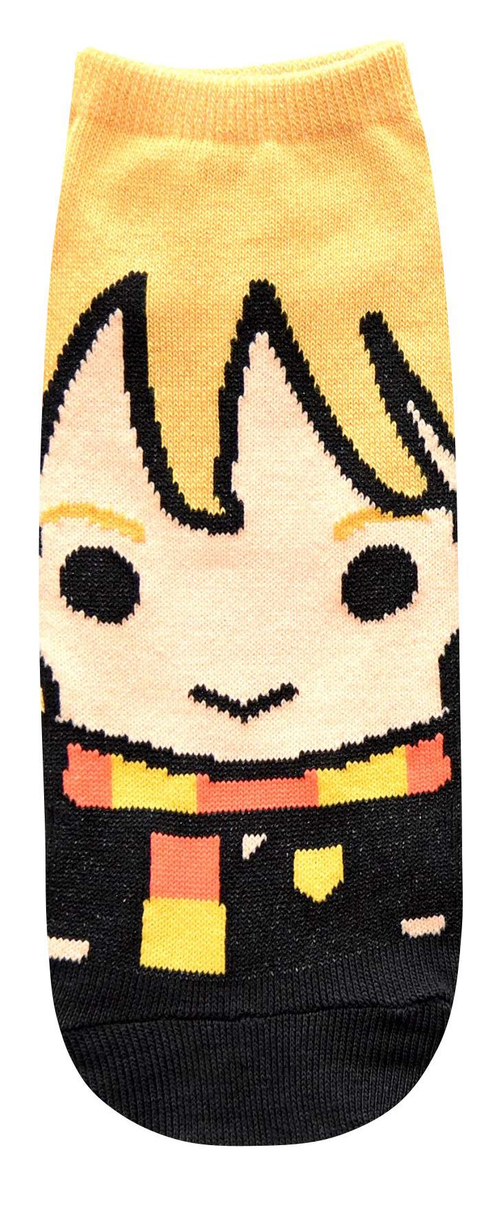 Foto 3 | Pack De 5 Calcetines Tobilleros Con Diseño Artístico De Harry Potter, Bonito Personaje De Chibi - Venta Internacional.