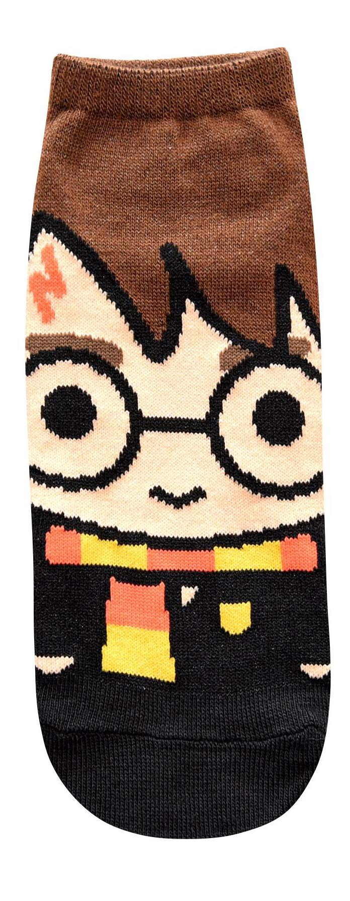 Foto 4 | Pack De 5 Calcetines Tobilleros Con Diseño Artístico De Harry Potter, Bonito Personaje De Chibi - Venta Internacional.