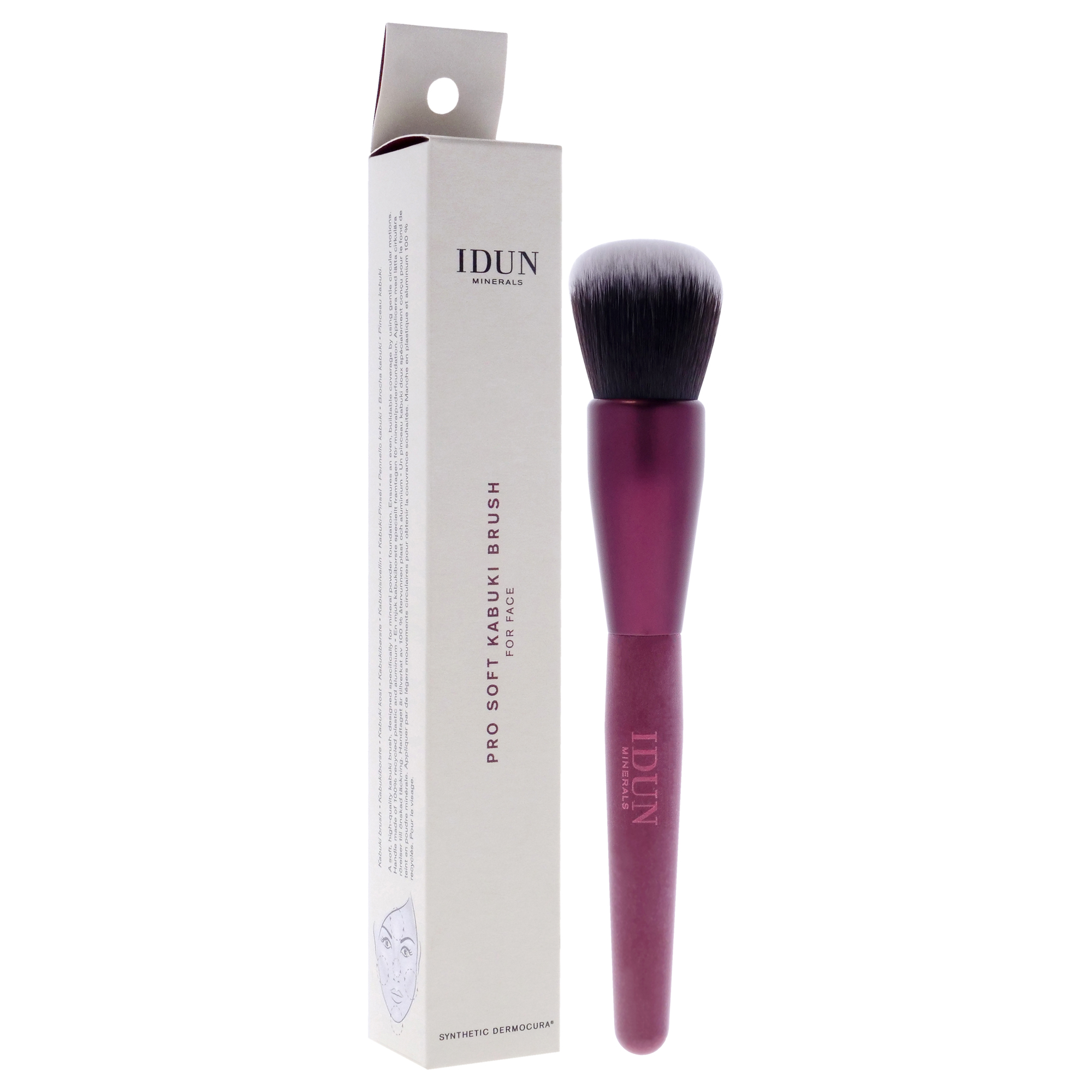 Brocha Kabuki Idun Minerals Pro Soft Para Mujer - Venta Internacional.