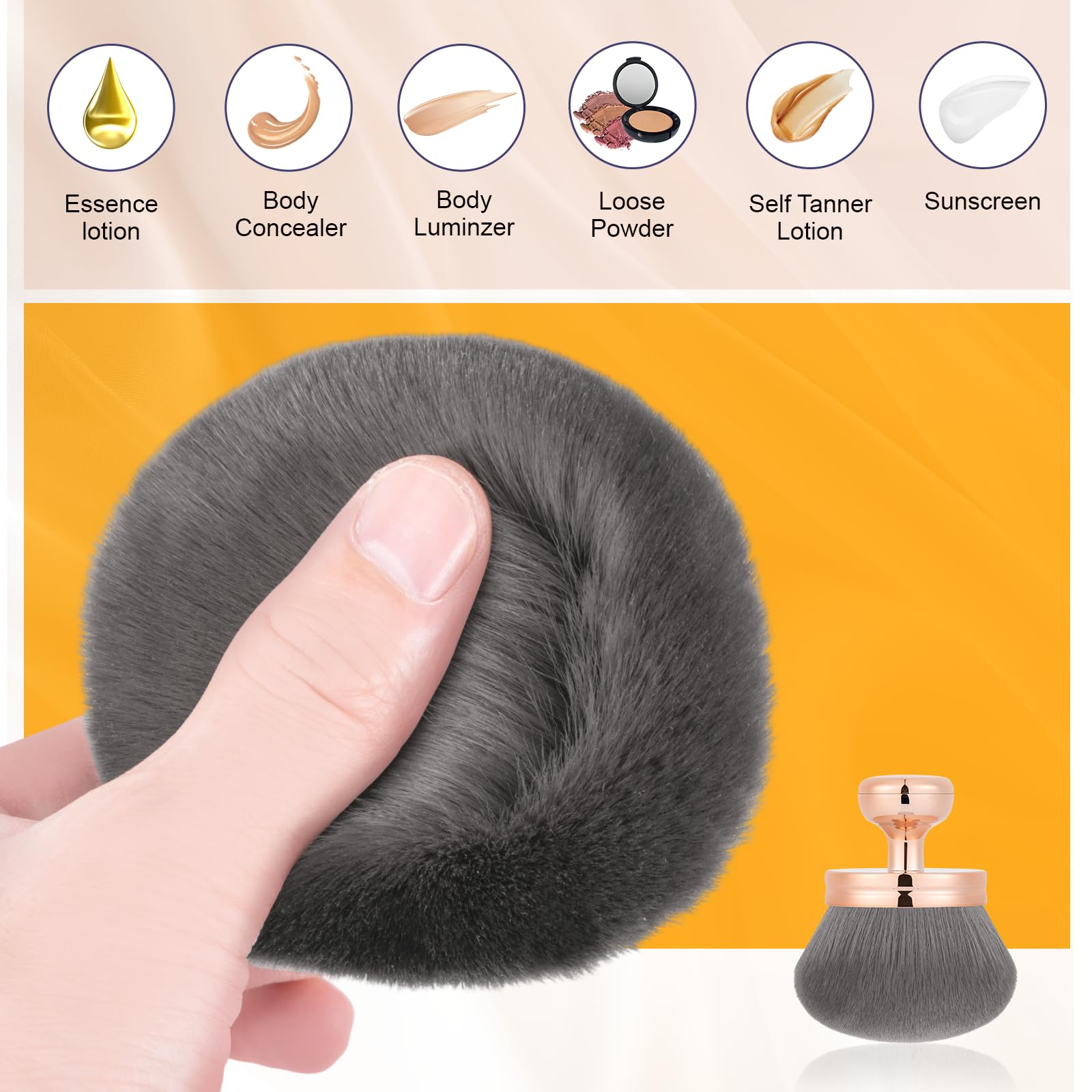 Foto 5 pulgar | Brocha De Maquillaje Yoseng Extra Large Body Vegan Kabuki Brush - Venta Internacional.