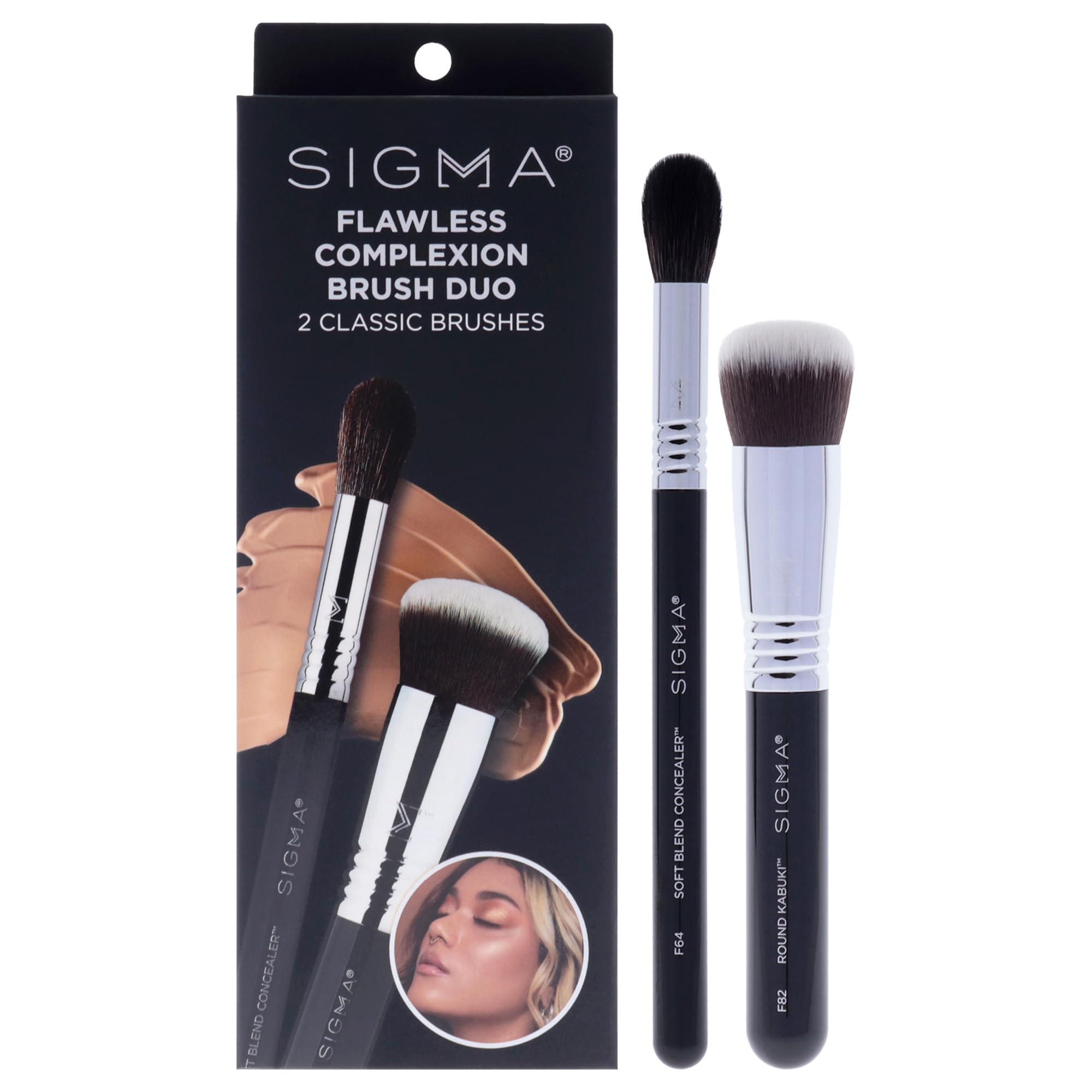 Foto 2 pulgar | Brush Duo Sigma Flawless Complexion F82 Round Kabuki F64 - Venta Internacional.