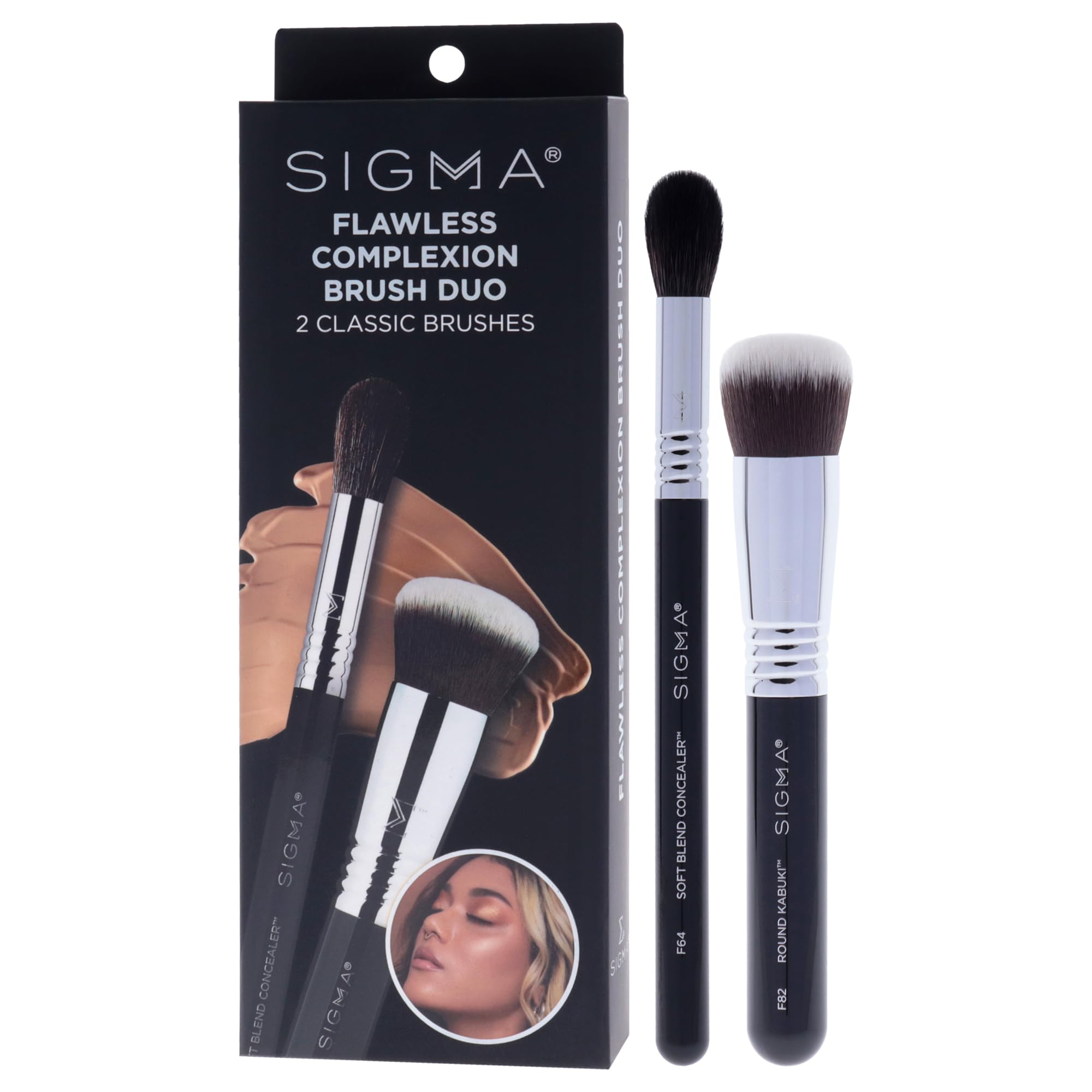 Foto 5 pulgar | Brush Duo Sigma Flawless Complexion F82 Round Kabuki F64 - Venta Internacional.