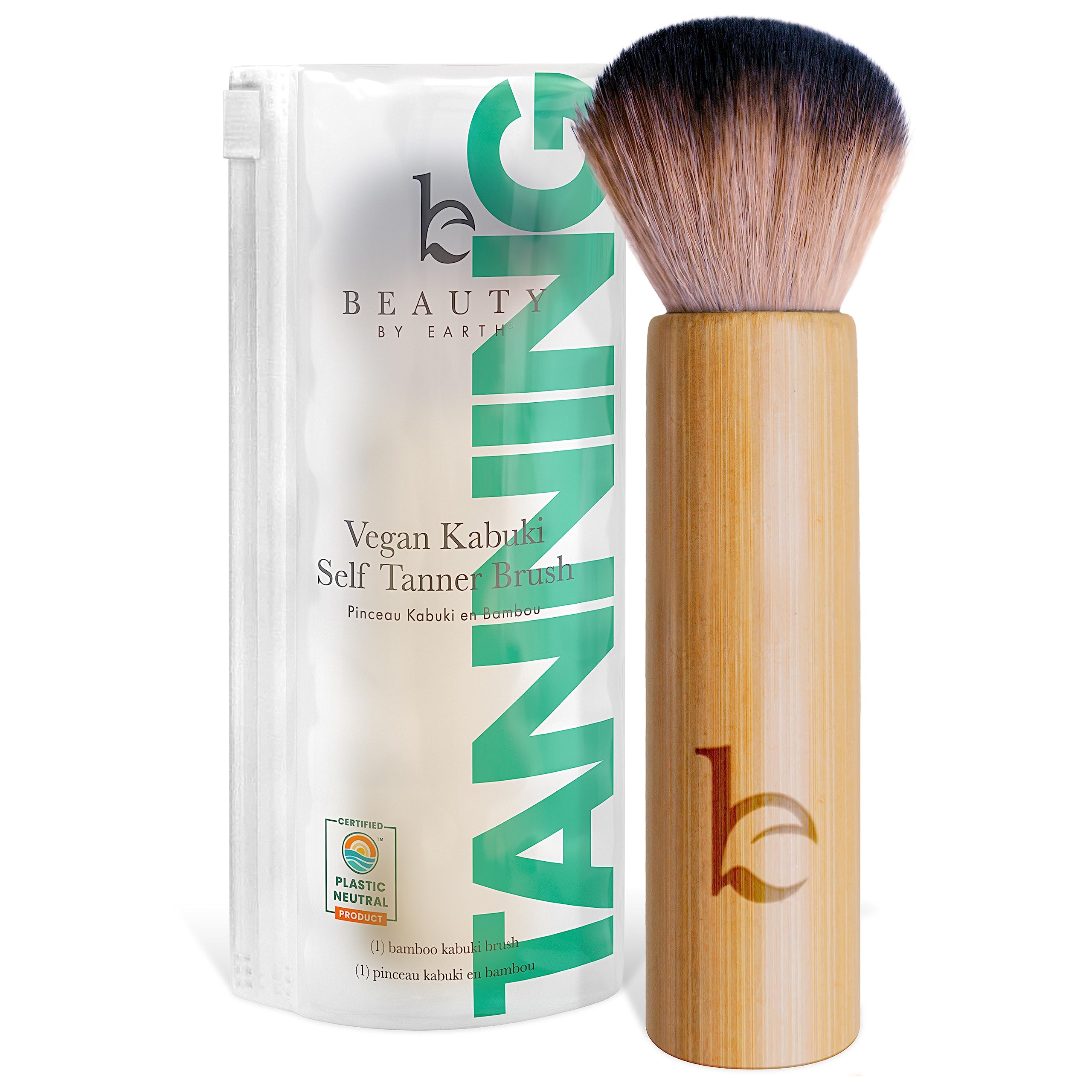 Foto 1 | Set De Brochas Beauty By Earth Kabuki Para Rostro Y Cuerpo - Venta Internacional.