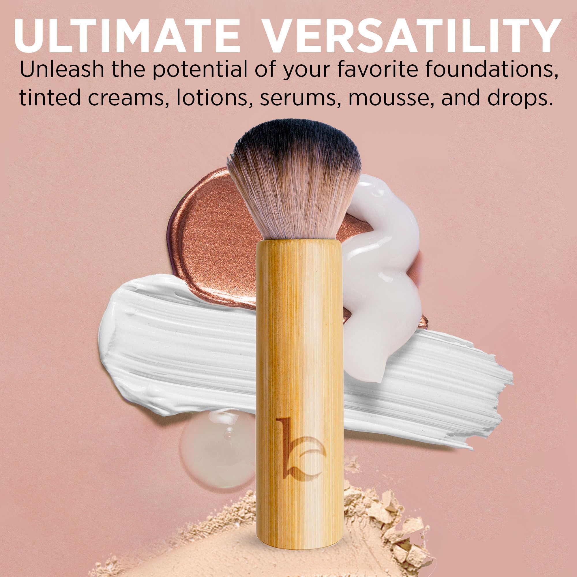Foto 4 | Set De Brochas Beauty By Earth Kabuki Para Rostro Y Cuerpo - Venta Internacional.