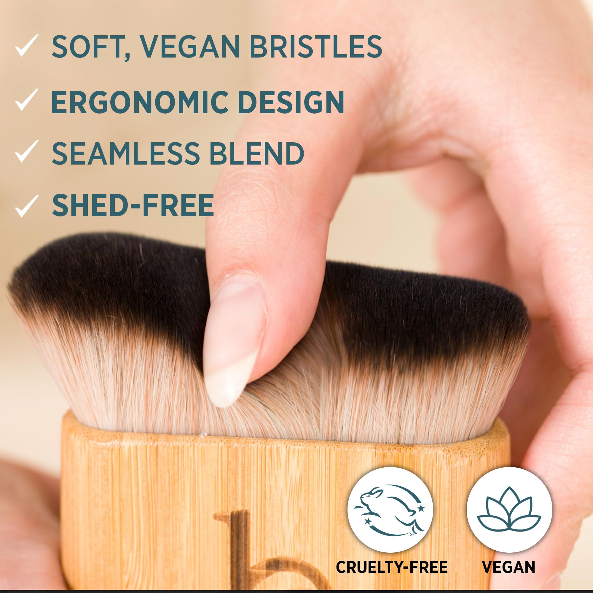 Foto 3 pulgar | Brocha De Maquillaje Beauty By Earth Self Tanner Kabuki Brush - Venta Internacional.