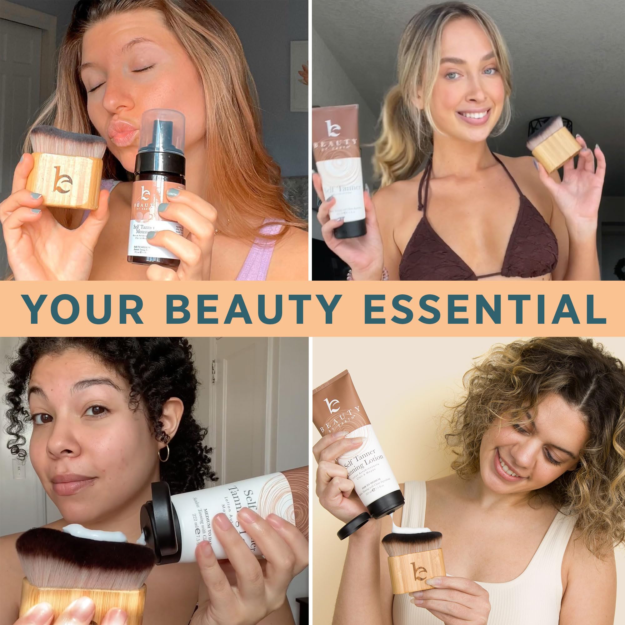 Foto 4 pulgar | Brocha De Maquillaje Beauty By Earth Self Tanner Kabuki Brush - Venta Internacional.