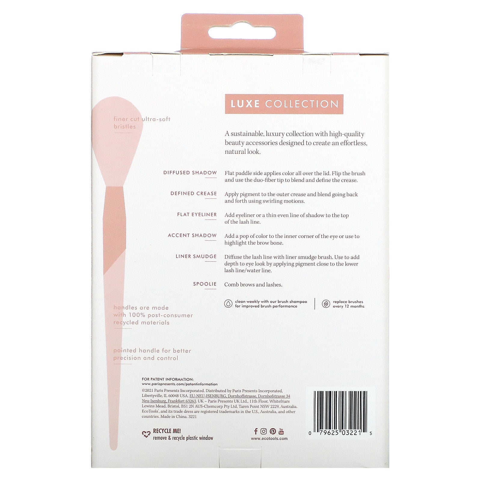 Foto 4 pulgar | Set De Brochas De Maquillaje Ecotools Luxe Collection Exquisite Eye - Venta Internacional.
